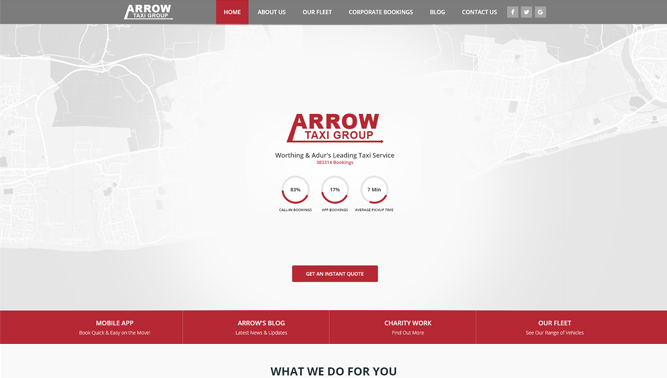 Arrow Taxi Group Website Preview