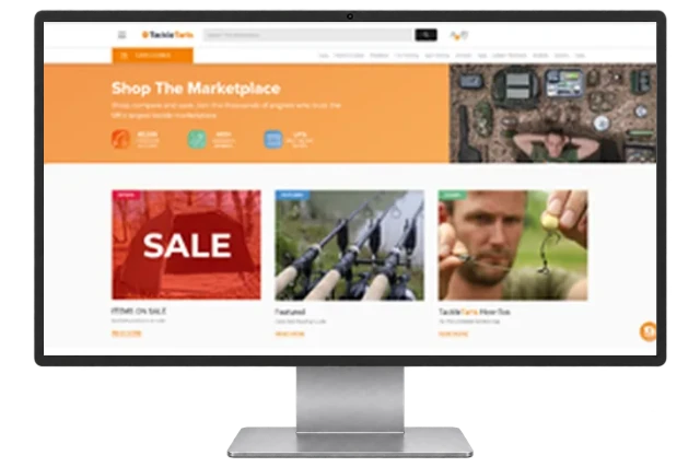 TackleTarts website shown on a modern desktop monitor